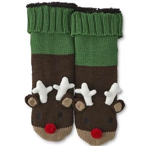 Joe Boxer Reindeer Holiday Slipper Socks
